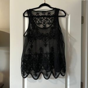Torrid black top- see thru